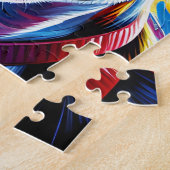 ボストンテリアドッグポートレートアクリルアートプリントドッグ ジグソーパズル (側面)