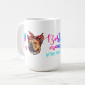 ボストンテリアドッグマグマザーズデイボスティママ コーヒーマグカップ (正面左)