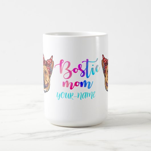 ボストンテリアドッグマグマザーズデイボスティママ コーヒーマグカップ (中央)