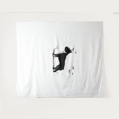 ボストンテリアドッグ – ハロウィーンムーンシルエット タペストリー (正面(横))