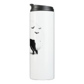 ボストンテリアドッグ – ハロウィーンムーンシルエット タンブラー (回転右)