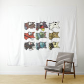 ボストンテリアハロウィーンの衣装 タペストリー (インサイチュ(横))