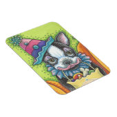 ボストンテリアハロウィーンピエロ、かわいい犬の磁石 マグネット (右側)