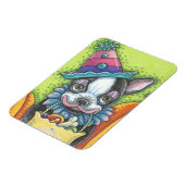 ボストンテリアハロウィーンピエロ、かわいい犬の磁石 マグネット (左側)