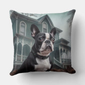 ボストンテリアハロウィーン怖 クッション (裏面)