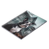 ボストンテリアハロウィーン怖 ノートブック (左側)