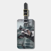 ボストンテリアハロウィーン怖 ラゲッジタグ (正面縦)