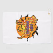 ボストンテリアハロウィーン ゴルフタオル (横)