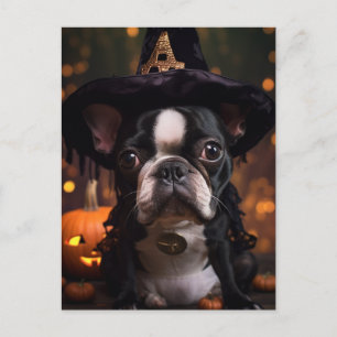 ボストンテリアハロウィーン ポストカード