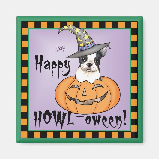 ボストンテリアハロウィーン マグネット (正面)