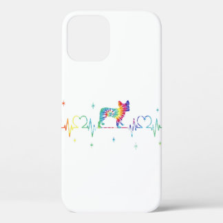 ボストンテリアハートビートドッグ恋人 iPhone 12 PROケース