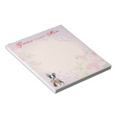 ボストンテリアハートママ ノートパッド (アングル)