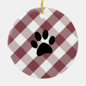 ボストンテリアバッファローチェックセラミックオーナメント セラミックオーナメント (裏面)