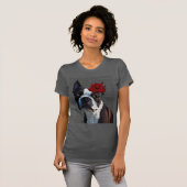 ボストンテリアバラオンヘッド Tシャツ (正面フル)