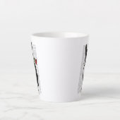 ボストンテリアバラ入り口 カフェラテマグ (正面)