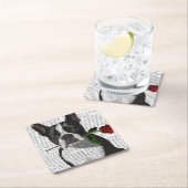 ボストンテリアバラ入り口 スクエアペーパーコースター (インサイチュ)