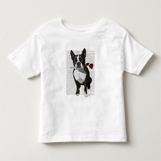 ボストンテリアバラ入り口 トドラーTシャツ (正面)