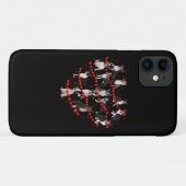 ボストンテリアバレンタインデー赤いハート Case-Mate iPhoneケース (裏面(横))