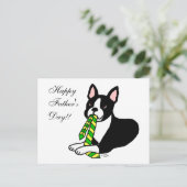 ボストンテリアパパのタイボストンテリア ポストカード (スタンド正面)