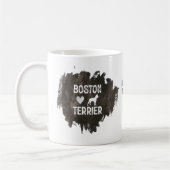 ボストンテリアパパドッグブリードラバー父の日 コーヒーマグカップ (左)