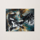 ボストンテリアパピーと男性の妖精 ジグソーパズル (横)