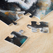 ボストンテリアパピーと男性の妖精 ジグソーパズル (側面)