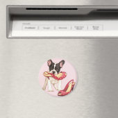 ボストンテリアパピーと靴 マグネット (インサイチュ (食洗機))