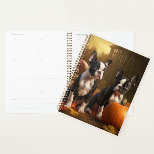 ボストンテリアパピーオータムデライトパンプキン プランナー手帳 (ディスプレー)