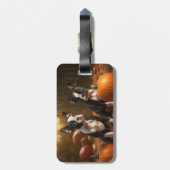 ボストンテリアパピーオータムデライトパンプキン ラゲッジタグ (裏面縦)