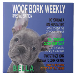 ボストンテリアパロディ誌の表紙 タイル