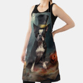 ボストンテリアパンプキンズハロウィンホラー エプロン (インサイチュ)