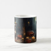 ボストンテリアパンプキンズハロウィンホラー コーヒーマグカップ (中央)