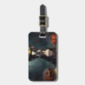 ボストンテリアパンプキンズハロウィンホラー ラゲッジタグ (正面縦)