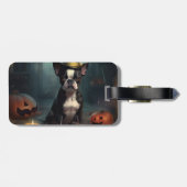 ボストンテリアパンプキンズハロウィンホラー ラゲッジタグ (裏面横)