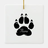 ボストンテリアパーソナライズされたズ セラミックオーナメント (裏面)