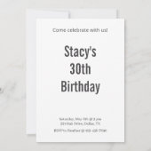 ボストンテリアパーティーハットバースデーパーティー 招待状 (裏面)