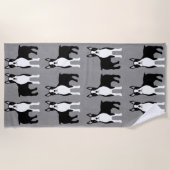 ボストンテリアビーチタオル ビーチタオル (正面)