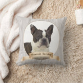 ボストンテリアピロー クッション (ブランケット)