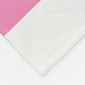 ボストンテリアピンクの水色の花 フリースブランケット (角)