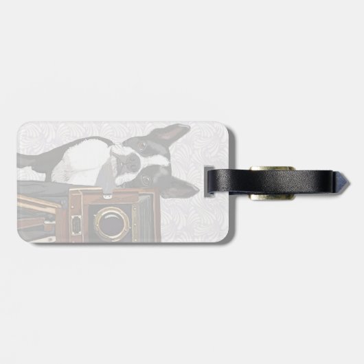ボストンテリアフォトグラファー2 ラゲッジタグ (裏面横)