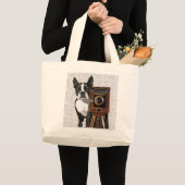 ボストンテリアフォトグラファー2 ラージトートバッグ (正面(商品))