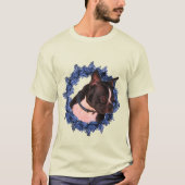 ボストンテリアフラワーリース Tシャツ (正面)