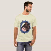 ボストンテリアフラワーリース Tシャツ (正面フル)