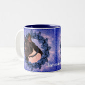 ボストンテリアフローラリース パーソナライズされた ツートーンマグカップ (正面左)