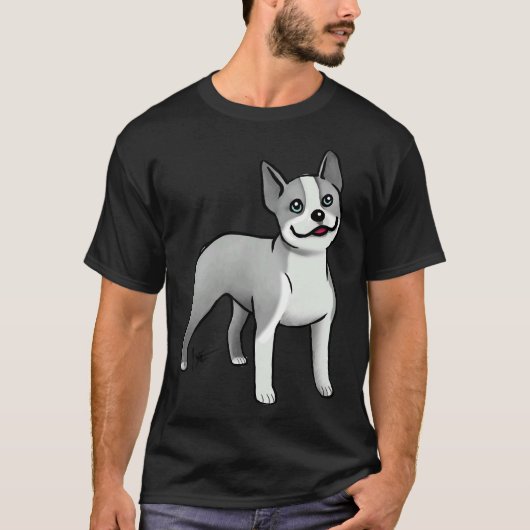 ボストンテリアブルー Tシャツ (正面)