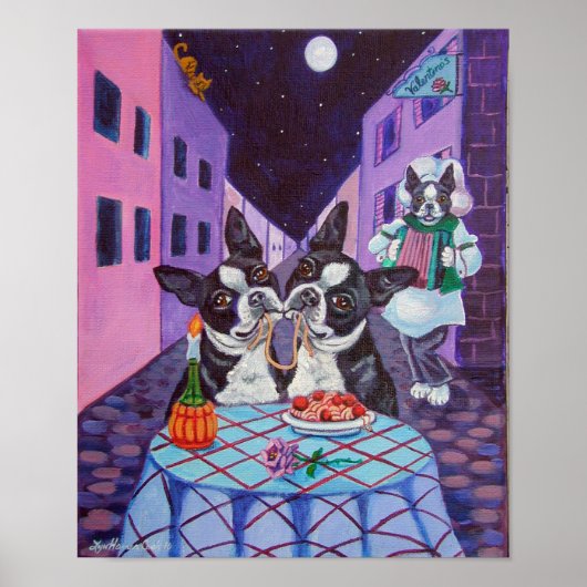 ボストンテリアプリント ポスター (正面)