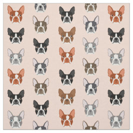 ボストンテリアヘッズ生地 – かわいい犬 ファブリック