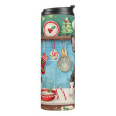 ボストンテリアホリデーベーキング:フェスティバルクリスマス タンブラー (回転左)