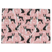 ボストンテリアボーンズアンドポーズラージ抱き枕 ラージペーパーバッグ (裏面)