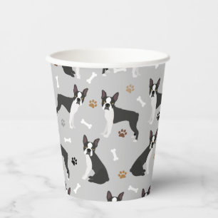 ボストンテリアボーンズアンドポーズ紙カップ 紙コップ